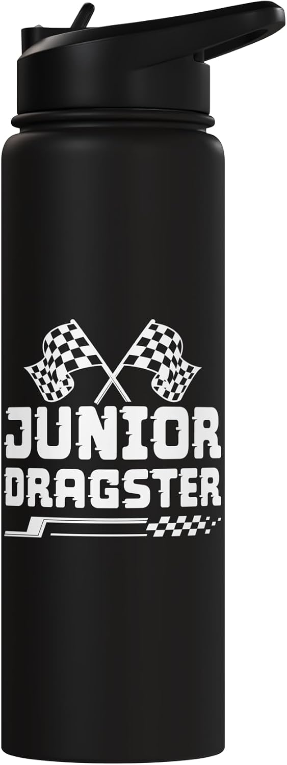 Drag Race Kids Junior Dragster Drag Racing Stainless Steel Insulated Water Bottle