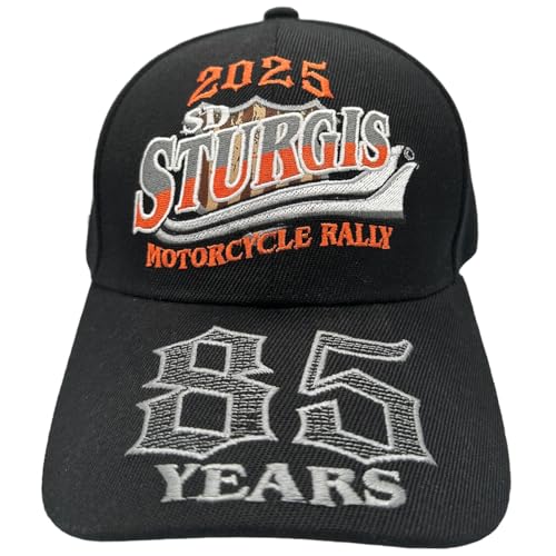 Biker Life Clothing Hat 2025 Sturgis Motorcycle Rally Big 85th Black miniatura 1