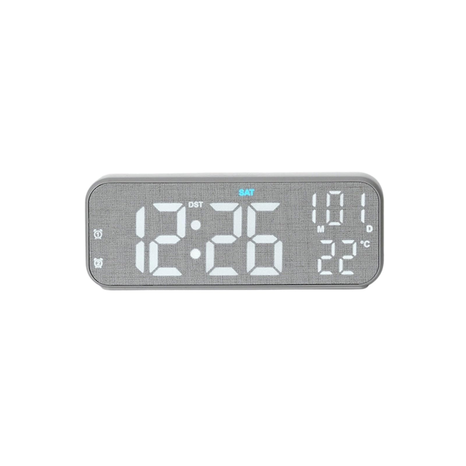 carotoe Digital Alarm Clock for Bedroom Desk Clock for Living Room Bedroom with Large Numbers, Dimmer, Loud Alarm Day of Week LED Digital