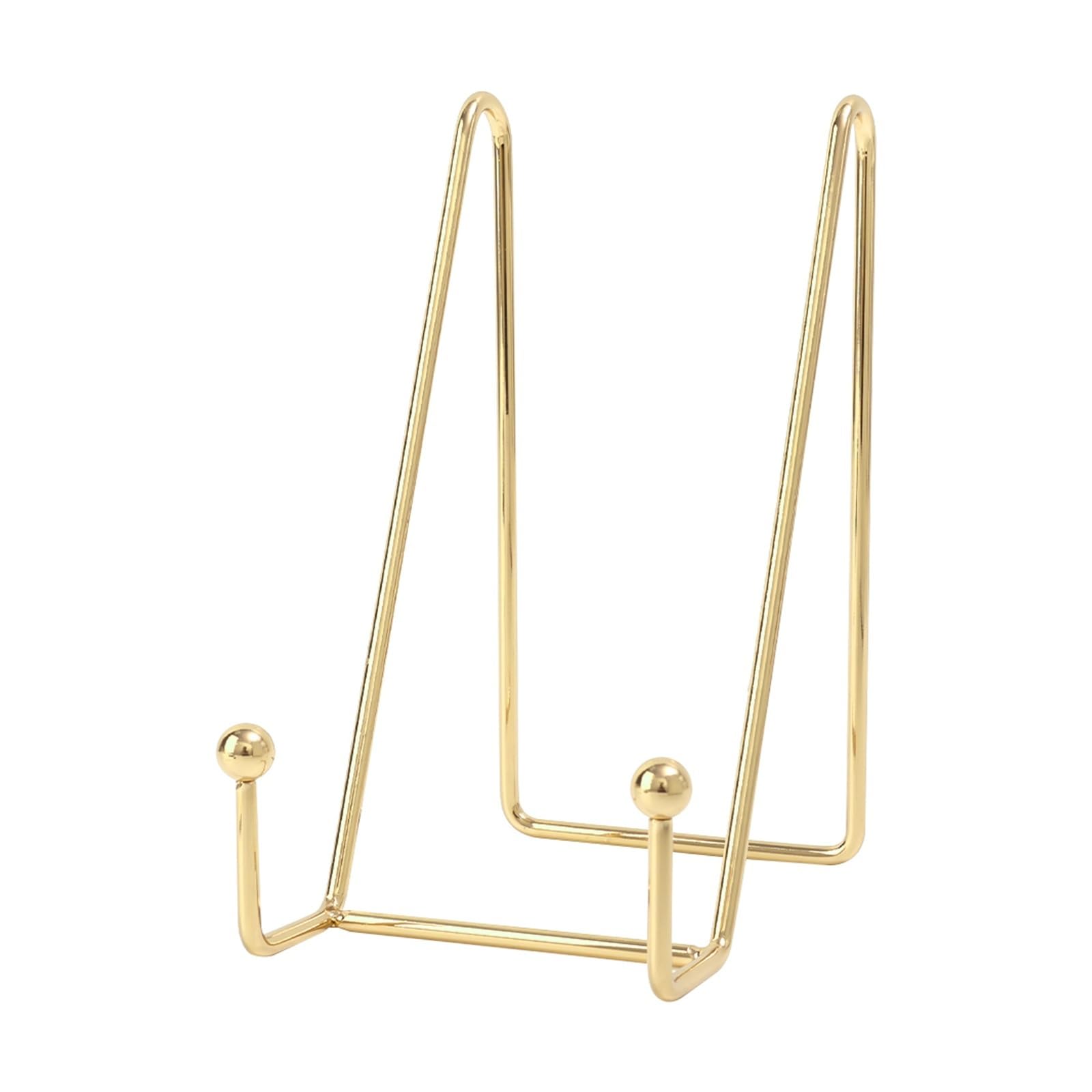 Xiehya Gold-15Cm 3Pcs / 8Cm/15Cm Picture Photo Frame Display Stand Plate Holder Dish Rack For Small Easel Card Platter Tabletop Art In Home Office For Home(Gold-15Cm)
