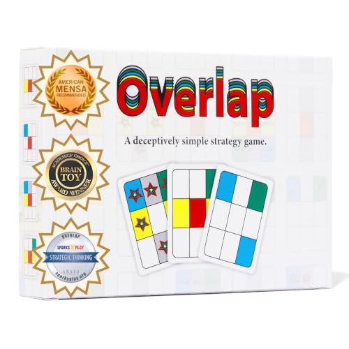 Niche Nation Games Overlap - Award-Winning Deceptively Simple Strategy Card Game for Adults and Families - 2 Player Game or Up to 8 Players - Easy to Learn Mensa Recommended Brain Game