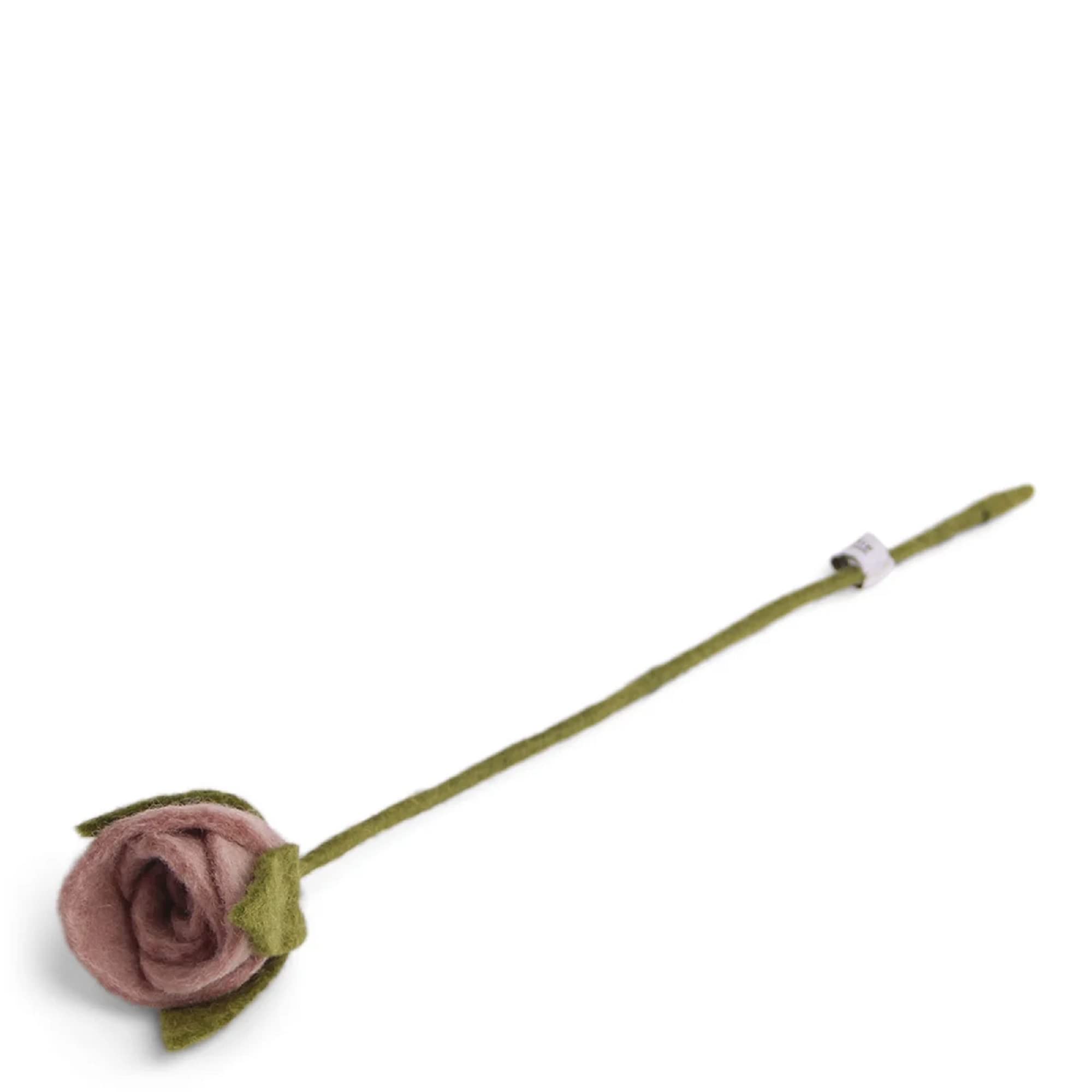 Én Gry & Sif - Filzblumen Strauß Blumen aus Filz - Blumenstrauß - Fair Trade - handgemacht (Rosenrot)