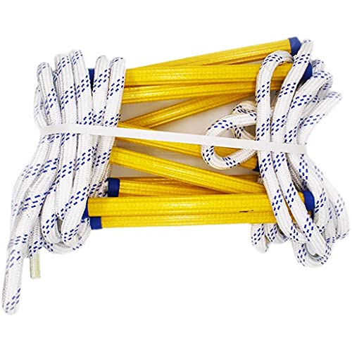 PNAJFUEL Échelle de Corde,Échelle de Sécurité Échelle de Secours Pour La Maison Échelle En Résine Antidérapante Pour L'Entraînement En Altitude, Échelle de Secours En Polyester/Yellow/12M/39.4Ft