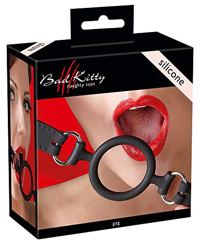 Bad Kitty Silikon-Mundknebel - softe Mundfessel für Frauen und Männer, Mundsperre in Ringform, mit verstellbaren Riemen, zum Umschnallen