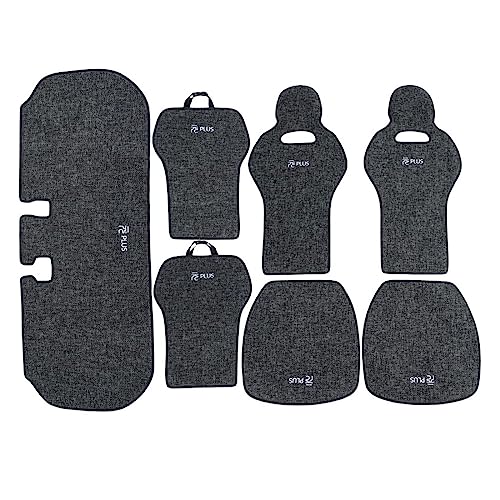 ANZT[ J[V[gNbV lGʗp l ʋC ԃV[gJo[pbh 7 BYD Atto 3 Yuan Plus 2022 2023Ή(Linen Dark Gray 7pcs)