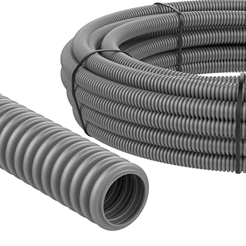 AUPROTEC Gaine Annelée Non Fendue Buse de Protection des Câbles : Ø int. 13 mm, 10 mètres - Gris