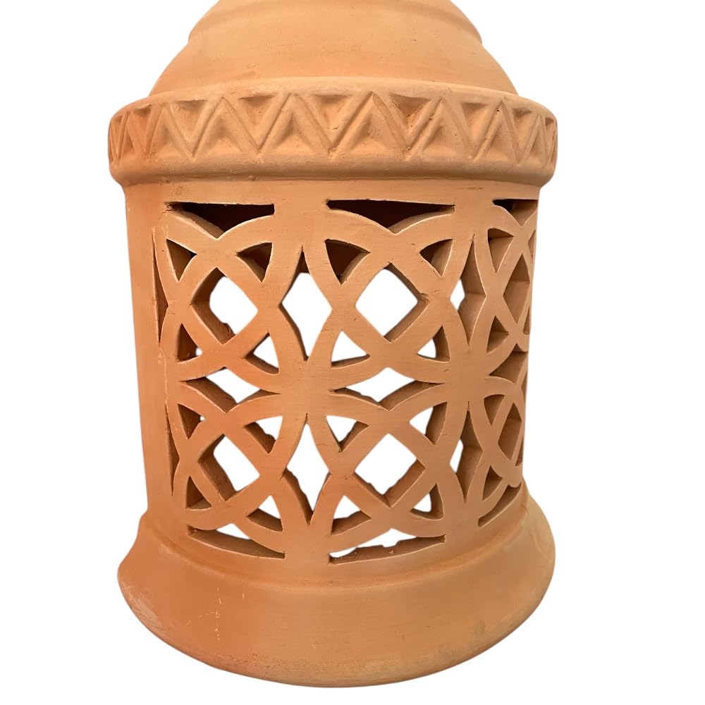 Applique da Parete Marocchina in Terracotta naturale, Design Traforato, 24 * 11,5*h35 cm