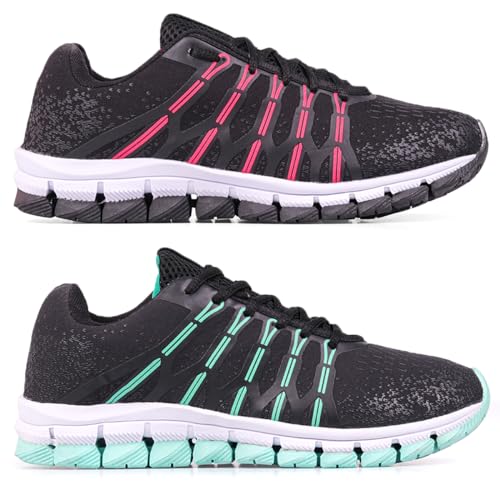 Kit 2 T&ecirc;nis Feminino Impact Casual E Esportivo Confort&aacute;vel Macio Para Academia