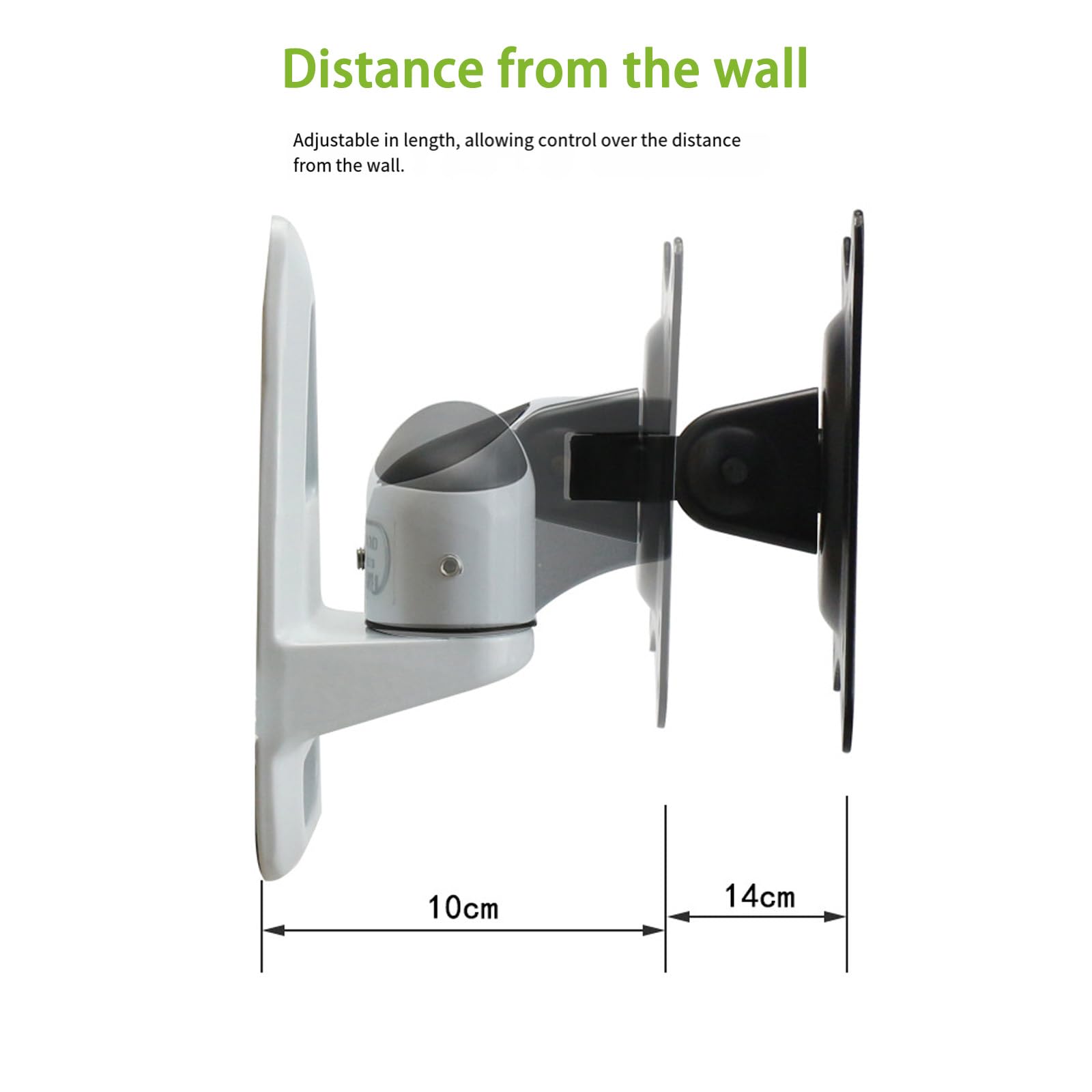 Soporte de pared de aluminio resistente para monitores de computadora de 17 27 pulgadas, 75 x 75 pulgadas, 100 x 100 mm, con potente brazo de observación de aluminio inclinable