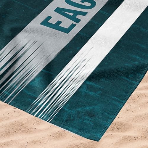 Image of Northwest NFL Philadelphia Eagles Microfiber Beach Towel, 30 x 60 Inches - Quick Dry, Sand Resistant, Lightweight, Highly Absorbent, Blitz Design