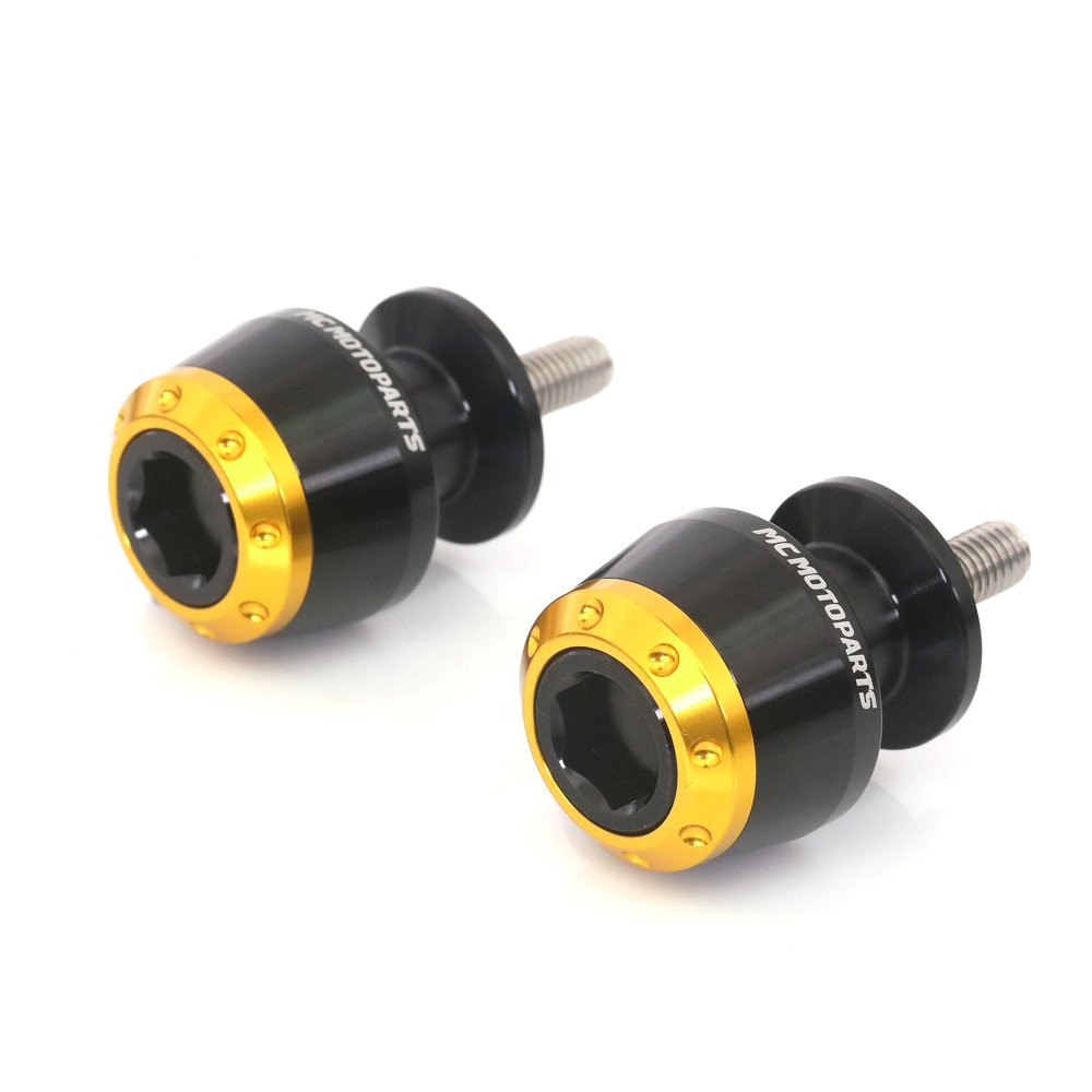 Amazon.com: MC MOTOPARTS ATOM Gold 8MM CNC Swingarm Spools