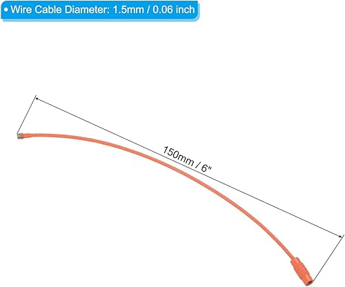 Miniatura 8 de PATIKIL Wire Keychain Cables Titanium Steel Key Ring Loop for Outdoor Hiking