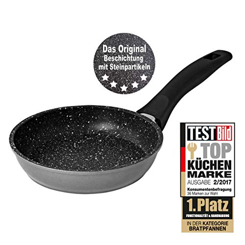 STONELINE® Bratpfanne 16 cm, auch für öl-und fettfreies Braten, kratzfeste...