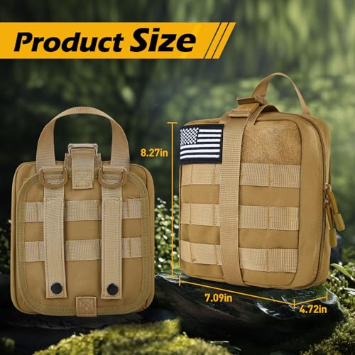 Image of STAMEN IFAK Trauma Kit - Include 36 inch Splint, Emergency Bandage, Gauze - Tactical First Aid Kit Molle Pouch for Military, Combat, Car, Travel, Camping, Hiking, Severe Bleeding Control - Survival Kit