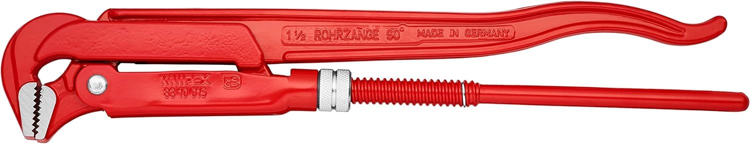 Knipex Red Pipe Wrench 90° Powder-Coated 420 Mm, 83 10 015