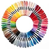Amrules Friendship Bracelet String, 60 Skeins Cross Stitch Thread, 344.5 Inch Cotton Embroidery Floss, Hand Embroidery Thread for DIY Sewing and Embroidery Crafts Making