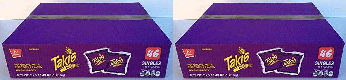 BarcelNCDVRRXK Takis Fuego, 2 Box of 46