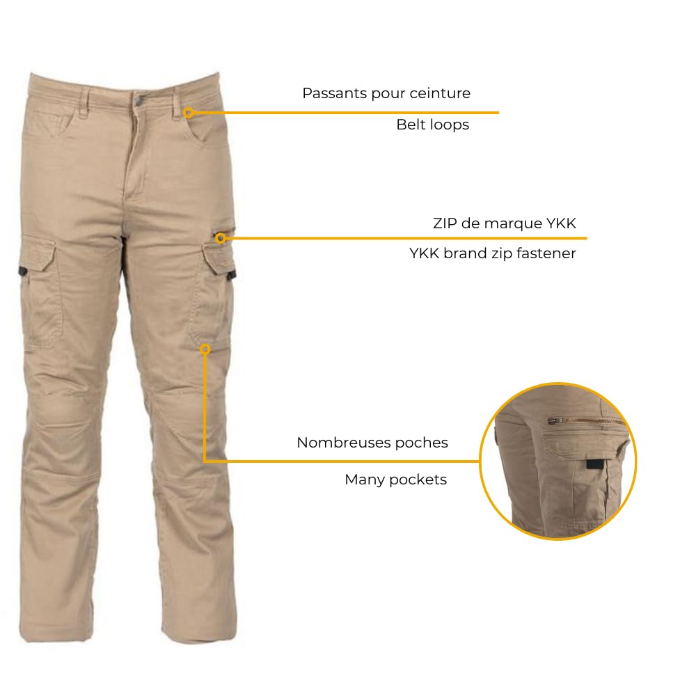 Pantalon Moto NAZAIRE homme Homologué EN17092 A Toutes saisons M