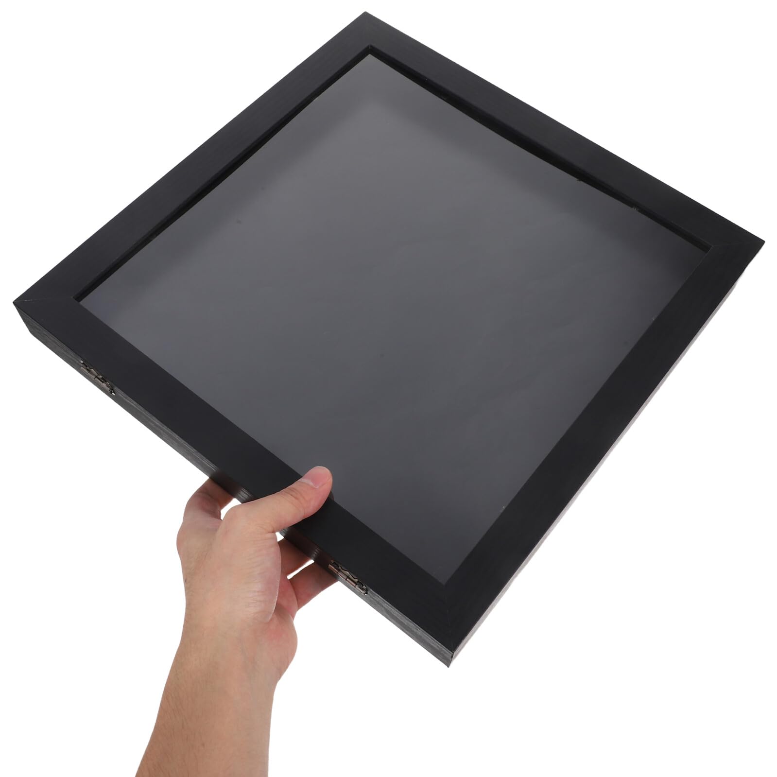 CALLARON Caja de Sombra para Camisetas Deportivas Marco de Fotos Madera Negra 13X13 para Exhibición de Uniformes de Fútbol y Béisbol, Adecuado para Fanáticos del Deporte