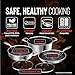 Hell's Kitchen Hybrid 5 Pc Cookware Set, Tri-Clad Stainless Steel and Nonstick Ceramic, PFAS Free, no PFOA, no PTFE, no Teflon, Non Toxic Cookware, Metal Utensil Safe, All Cooktops and Oven Safe