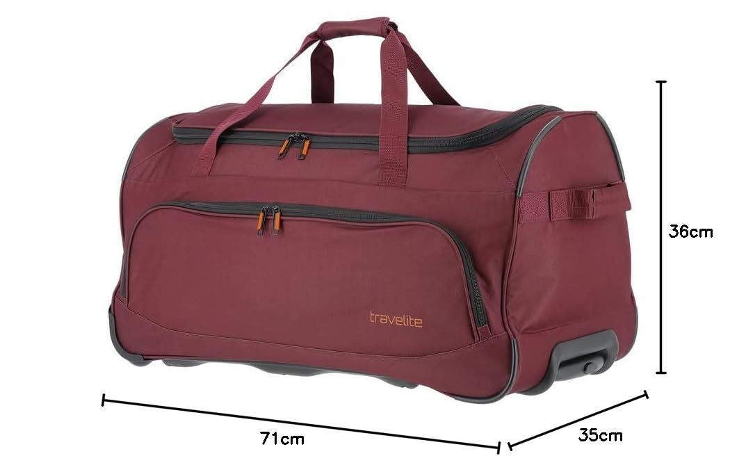 Travelite Basics Fresh torba podróżna na kółkach, 71 cm, bordowy, 71 cm, torba podróżna na kółkach