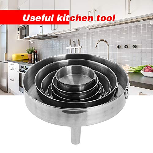 Funil de aço inoxidável para ferramentas de cozinha Funil de frasco para canalização de grãos de óle