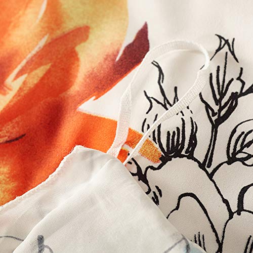 Fire Kirin Floral Duvet Cover Set With Soft Lightweight Microfiber 1 Duvet Cover And 2 Pillowcases, Colorful Flower Pattern Bedding Sets Comforter Cover (King) #TOP3