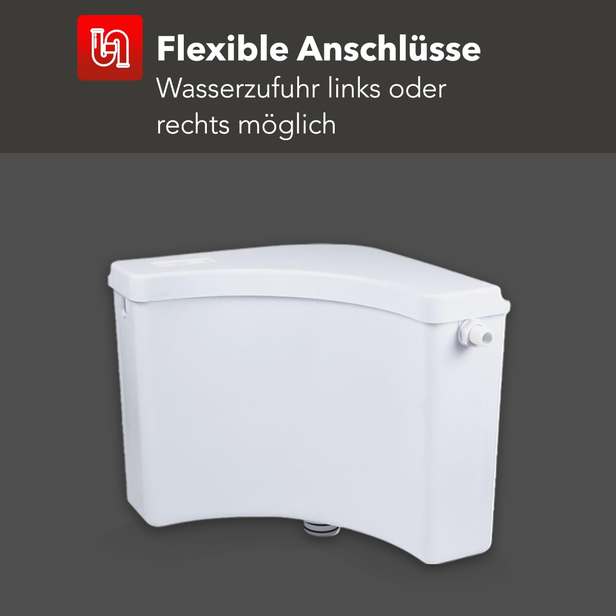 Belvit Eck-Aufputzspülkasten 9 L, Weiß