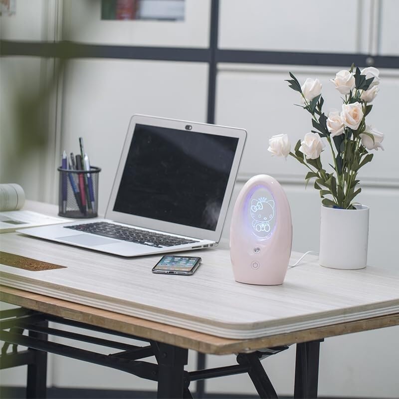 Diffuseur de pulvérisation rose pour une ambiance bureau zen