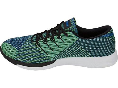 ASICS Men's fuzeX Knit, Blue/Black/Yellow, 9.5 D2