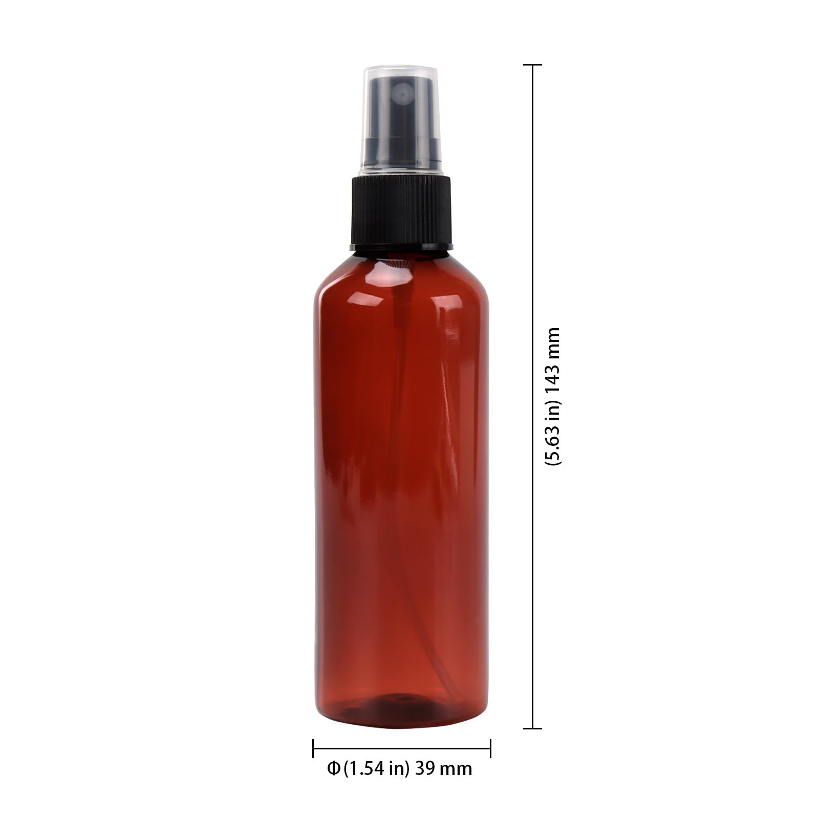 KEILEOHO 40 botellas pulverizadoras pequeñas de 100 ml de plástico con cabezal pulverizador negro, botella vacía para alcohol, cuidado corporal, líquido, cosmética, perfume