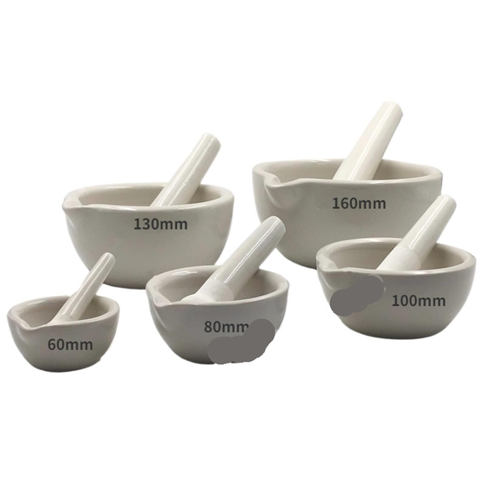 Ensemble pilon et mortier en porcelaine