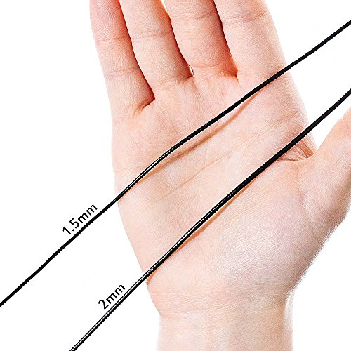 Cordon de cuir véritable haut de gamme aqua de 1.5 mm - 4