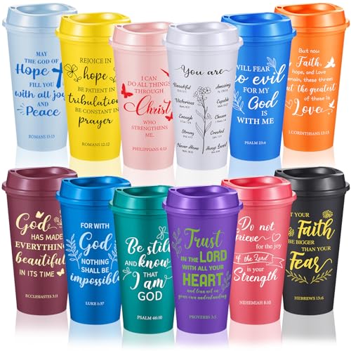 FillTouch 12 Pcs Christian Cups Bulk for Women...