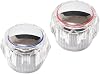 2 Pack Hot and Cold Tap Top Head Cover Replacement, Acrylic Bath Tap Knobs with 20 7.5mm Spindle, Blue Red Valve Covers for Bathroom Basin and Kitchen Faucet Handle For