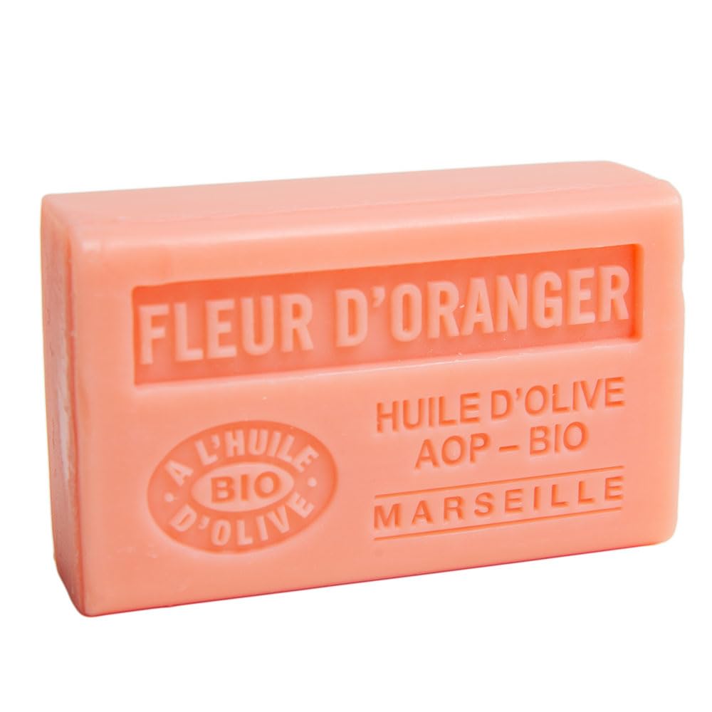 Savon de Marseille - French Soap Made With Pure Organic Olive Oil and Shea Butter - Orange Blossom