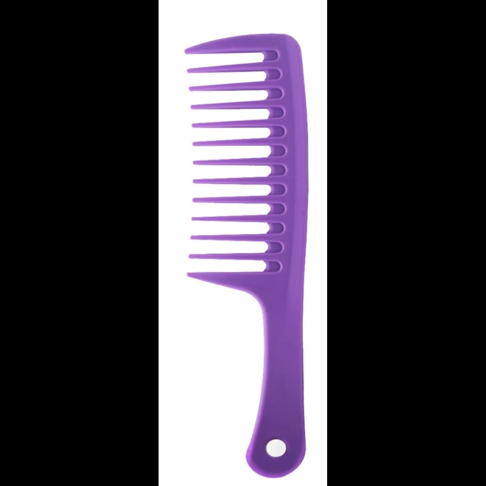 Gerader Griff, großer mittelgroßer Kamm mit breiten Zähnen, Friseurkamm for lockiges Haar, hitzebeständig (Size : PURPLE)