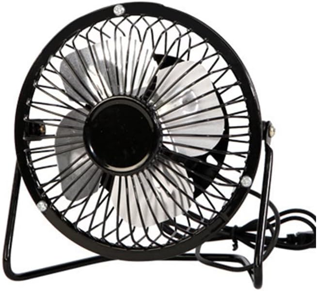 Witeygai USB Desk Fan 4 Inch Desktop Silent Fan,Hanging Cooling Fan Metal Shell, Desktop Personal Small Cooling Fan, 360 Degree Rotation,for Home, Outdoor Travel, Office, Laptops (black)