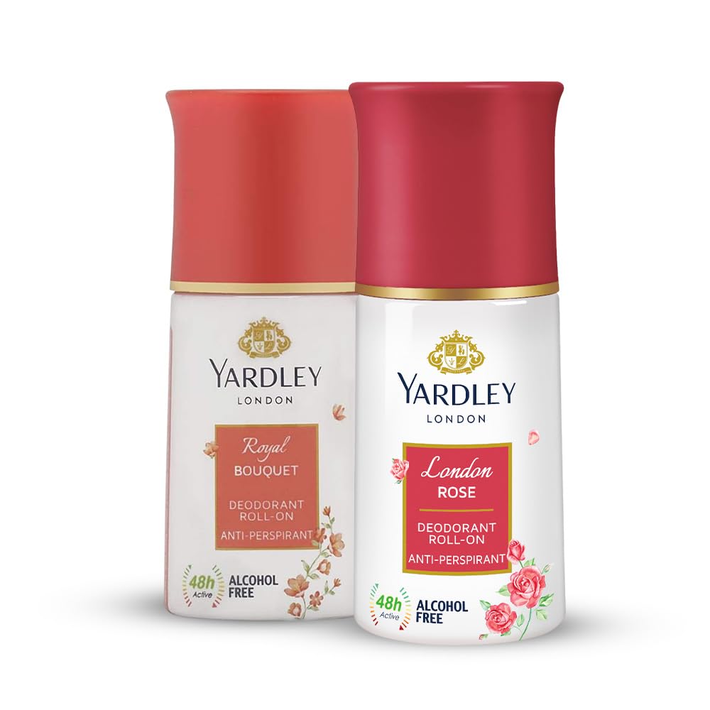 Roll-On Duo - 50ml X 2 | English Lavender + Rose | 28H Sweat Protection | Long Lasting Floral Fragrance | For Women