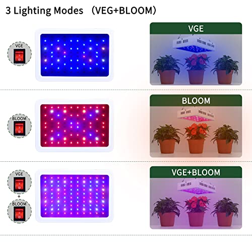 SKSYZN 800W LED Plant Grow Light with Red and Blue full Spectrum, dual ...
