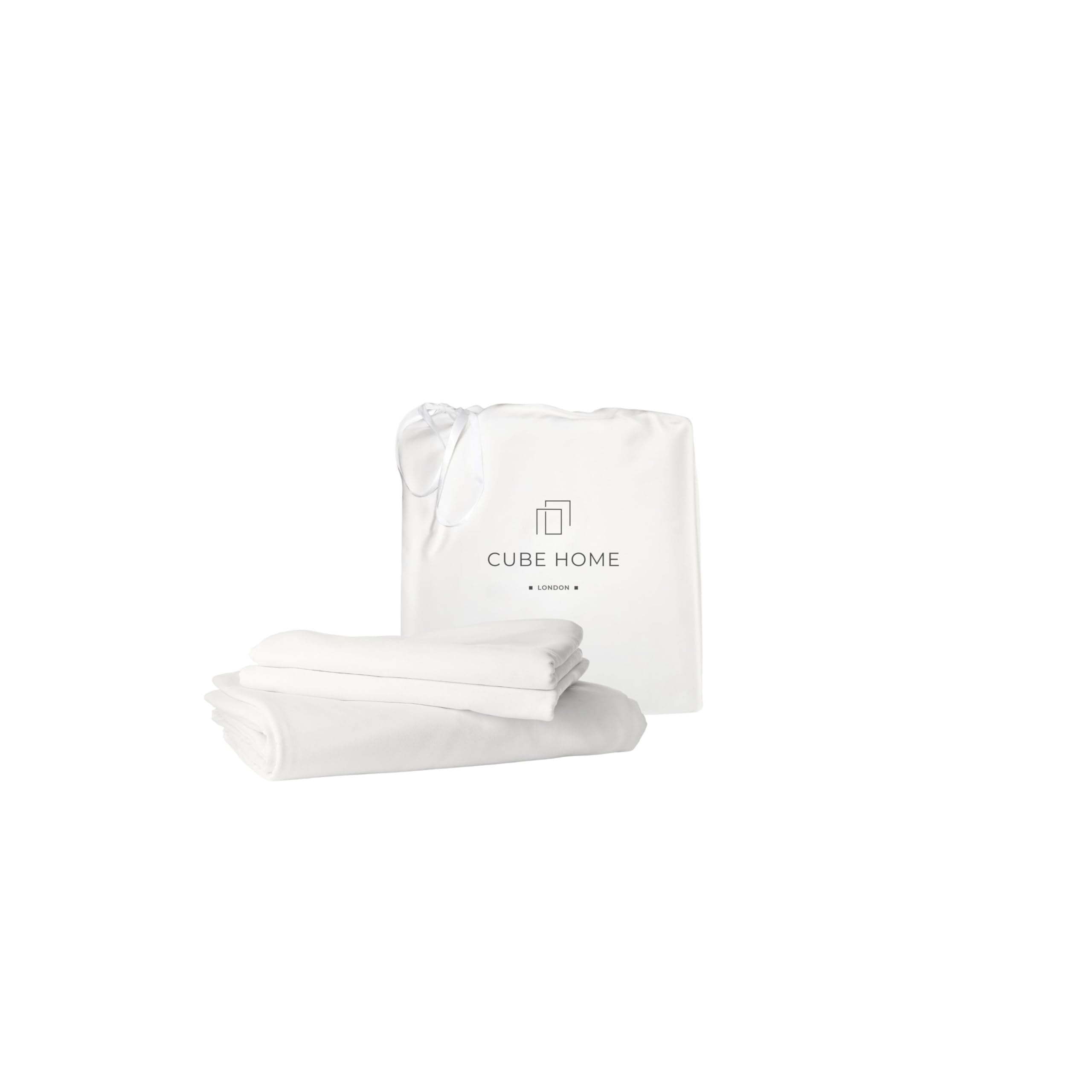 Cube Home, Luxury Bedding 3 Pcs Set (230x220cm Duvet Cover and 2 75x50cm Pillowcases), 100% Natural Bamboo, Soft, Breathable