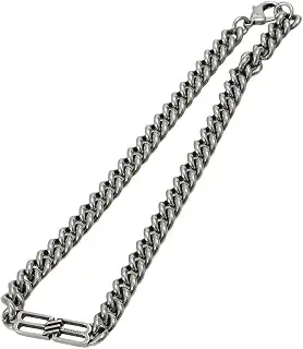 [バレンシアガ] ネックレス メンズ アクセサリー BB ICON グルメットネックレス ニッケルフリー 723052 TZ99I 0911 アンティークシルバー (0911／ANTIQUE SILVER(アンティークシルバー), M) [並行輸入品]