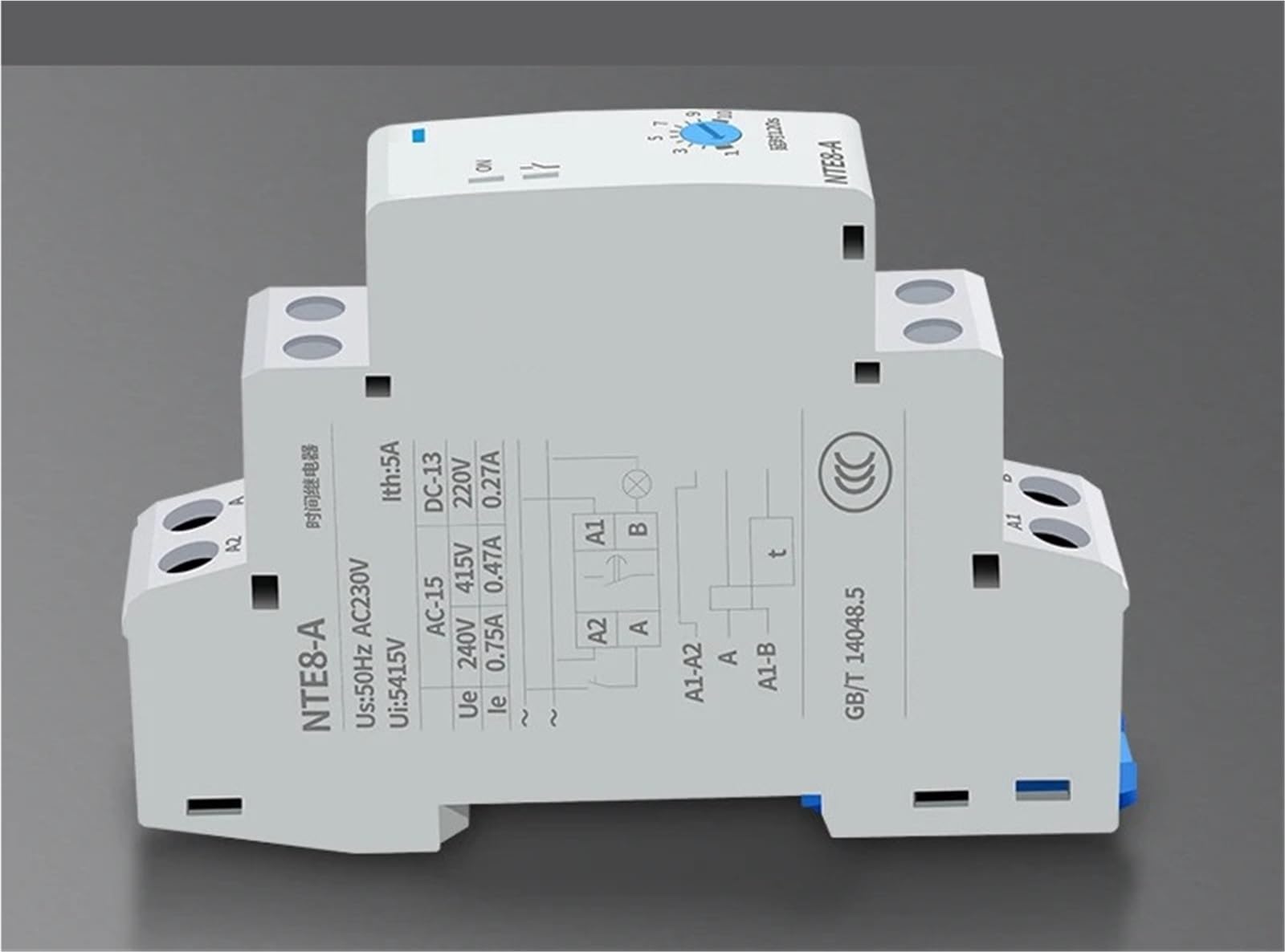 Relé temporizador NTE8-A Controlador de apagado CA 220 V CC 24 V Retardo de desconexión(AC230V,6s-60s NTE8-A)