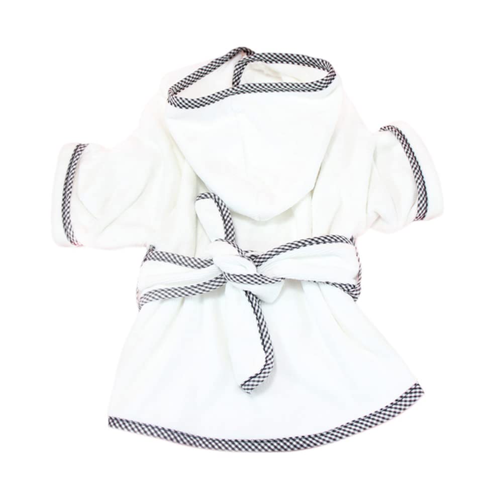 Dog Drying Coat Bathrobe Towel Warm Cat Pajamas Dressing Gown Microfiber Quickly Absorb Moisture Pet Bathrobe Fast Drying Dog Cat Puppy Towelling Robe Super Absorbent Pet Dog Bath Robe Towel White 3XL