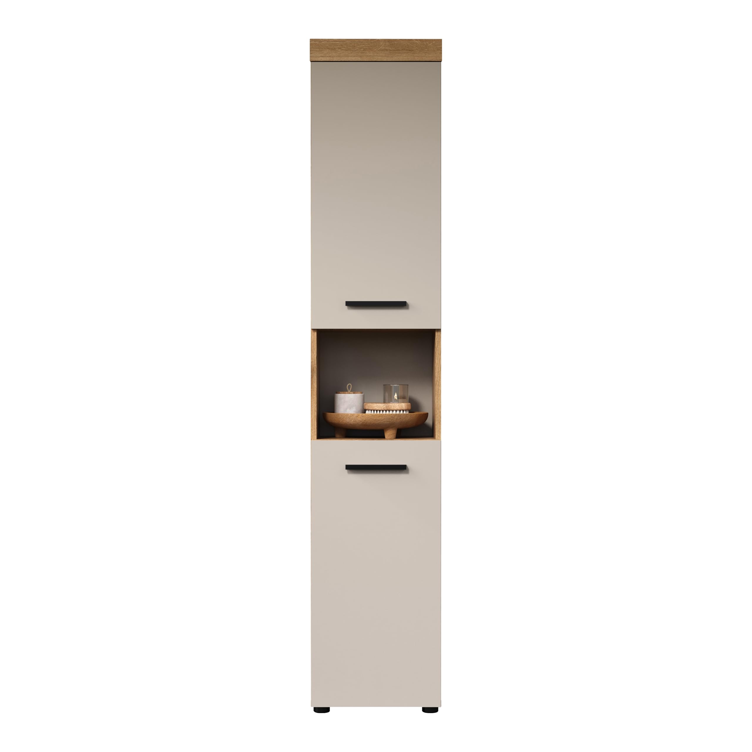 Hochschrank Ivrea Evoke Eiche / Kaschmir · B 36 x H 184 cm