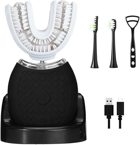 Ortho Sparkle Cepillo de dientes eléctrico automático para adultos, cepillos de dientes en forma de U para blanqueamiento dental, limpieza bucal de