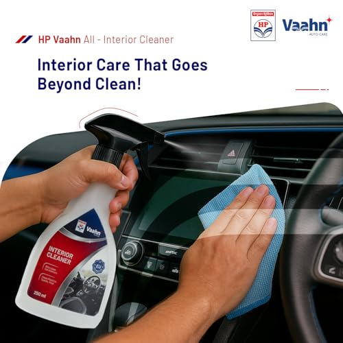 Image of HP Vaahn Complete Car Care Kit - Car Shampoo, Interior Cleaner, Glass Cleaner, All Purpose Shiner, Tyre Shiner & Microfiber Cloth Pack of 3 | Complete Car Accessories Combo