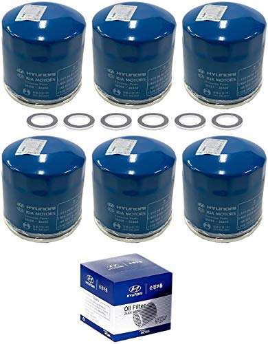 Genuine OEM Hyundai & Kia Oil Filter 26300-35505 (New Version of 35504) (6 pack)