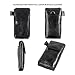 Moonster Leather Phone Holster – Genuine Full-Grain Buffalo Leather Pouch 7”H x 3.5