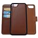SHANSHUI Wallet Case Compatible with iPhone 7/8, RFID Blocking Magnetic Closure Detachable 2 in 1 PU Leather Flip Case RFID Blocking Card Holders Cash Pocket(Brown 4.7'')